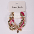 fashion jewelry low moq innovative craft leaves handmade beads shamballa bracelet